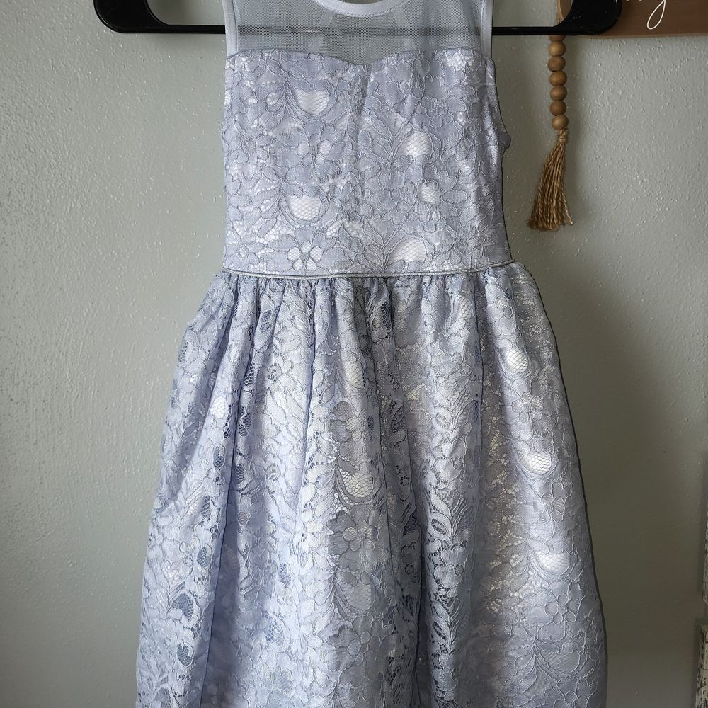 Nwt Girls Size 6x Pink & Violet Candy Carousel Foil Print Lace Dress